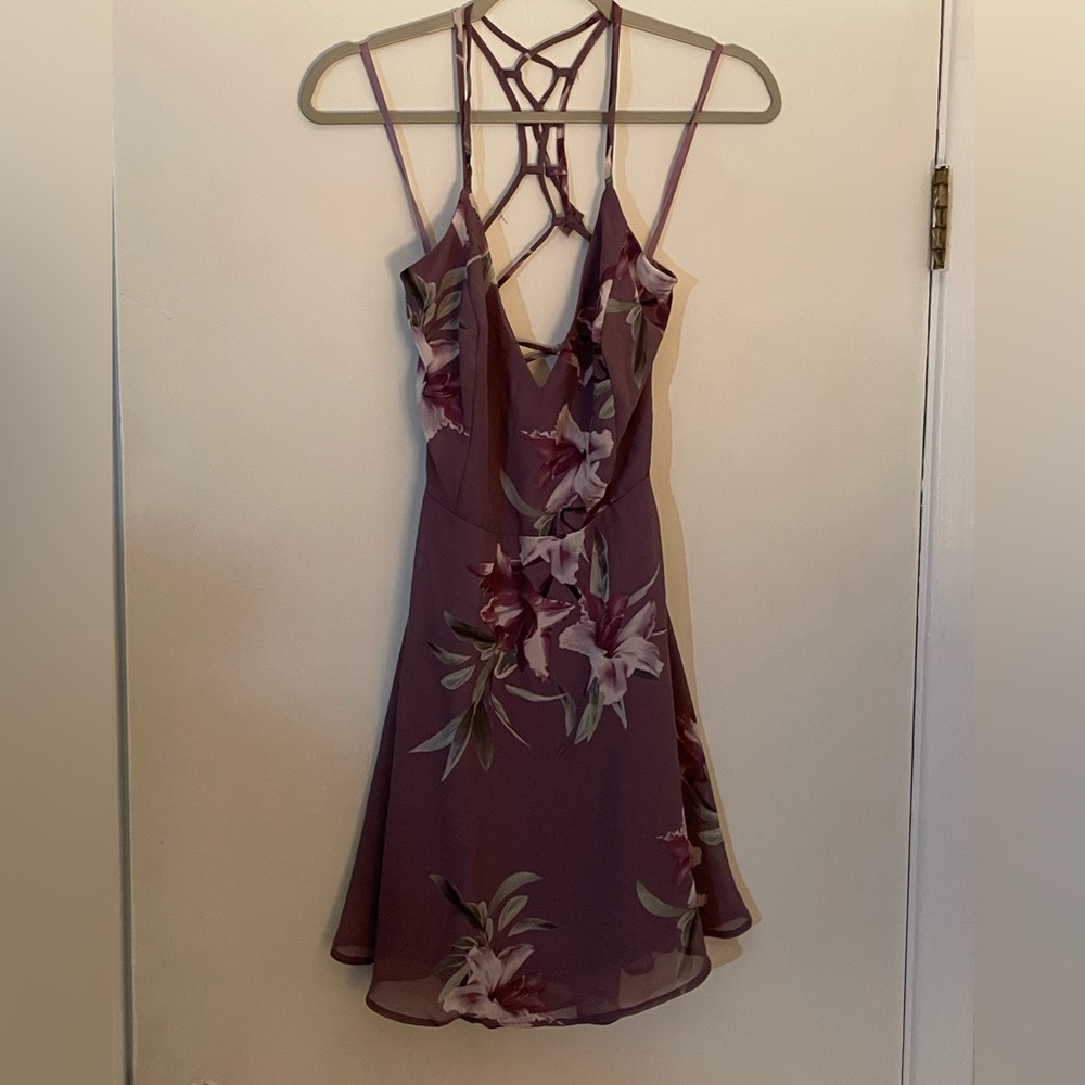 Purple floral dress